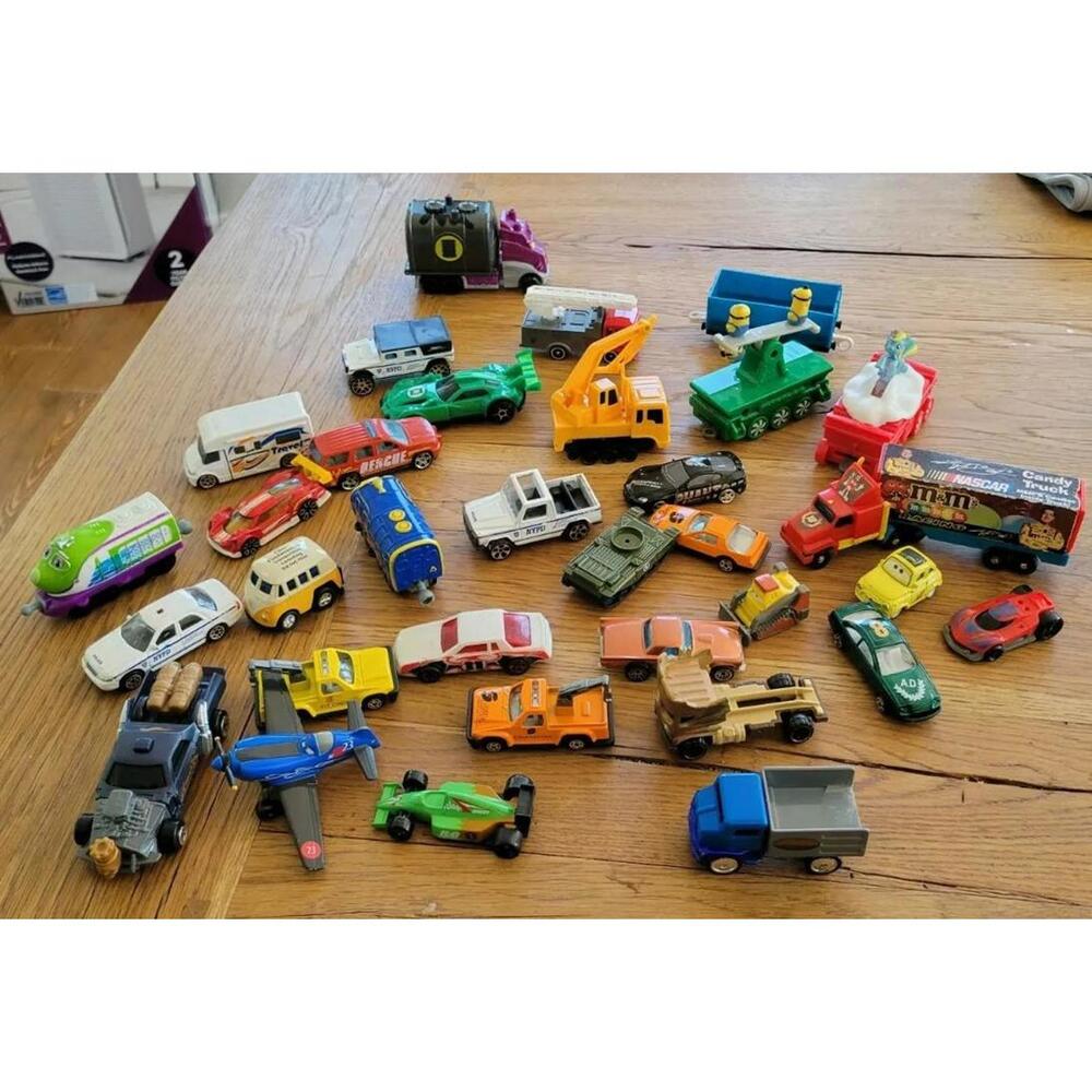 Huge Mixed Lot Of Cras/Trains Cars & Trucks M&M truck